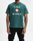 Casablanca Classic T-Shirt Casablanca Stacked Logo Green