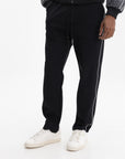 Iceberg Pants White Stripe Leg Black