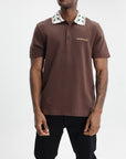 Casablanca Laurel Pique Golfer Brown