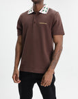 Casablanca Laurel Pique Golfer Brown