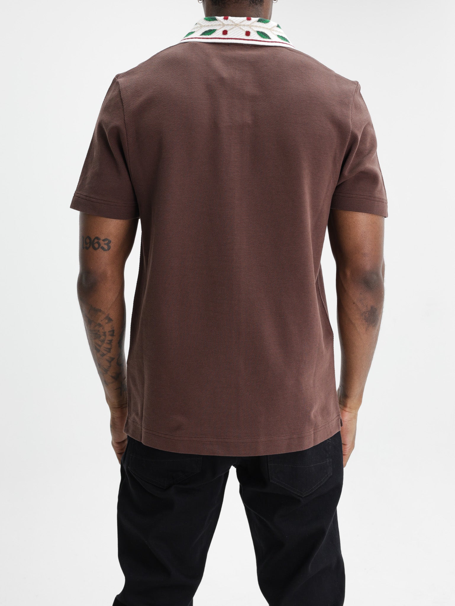 Casablanca Laurel Pique Golfer Brown