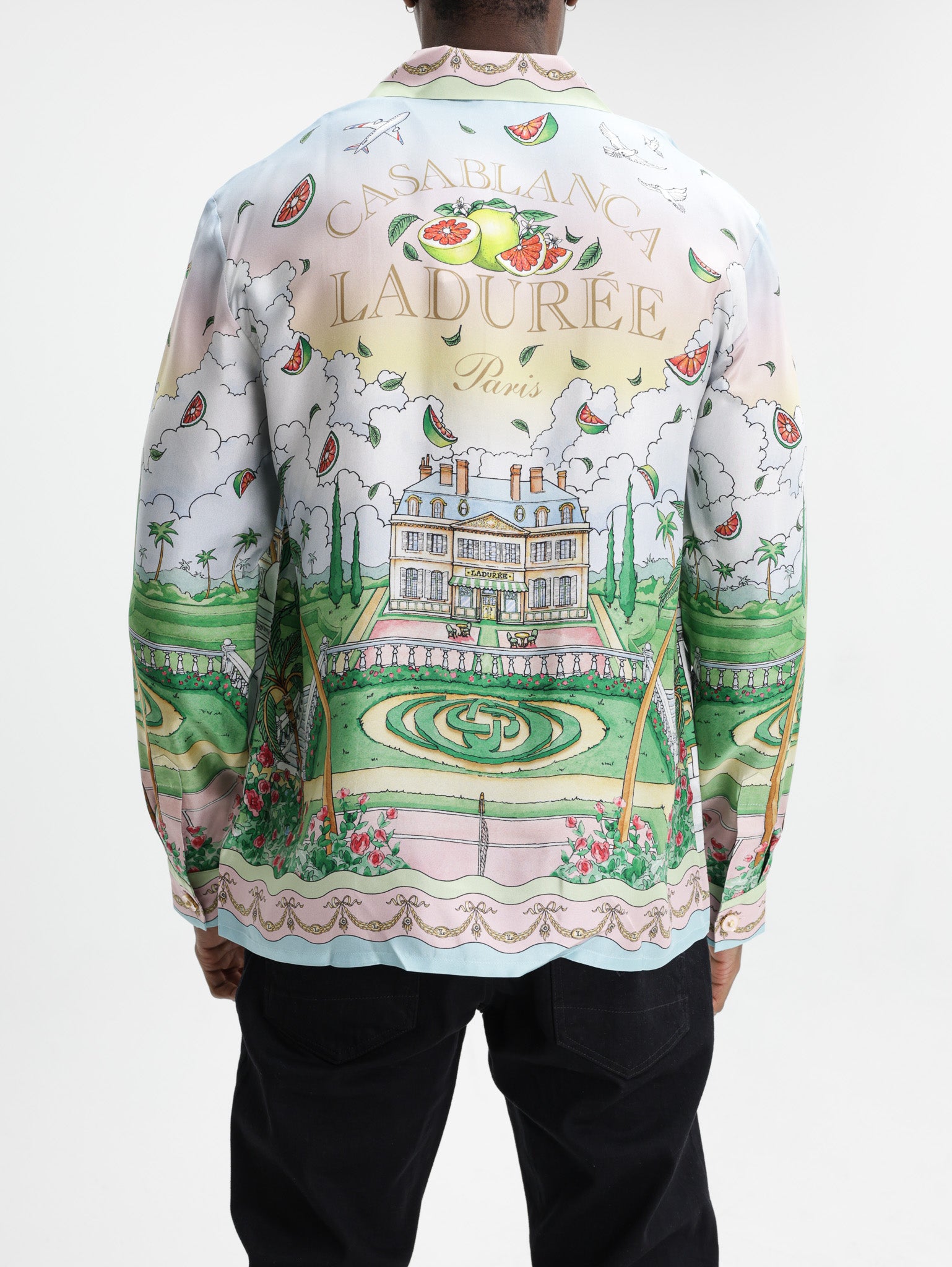 Casablanca Cuban Collar Ls Shirt White
