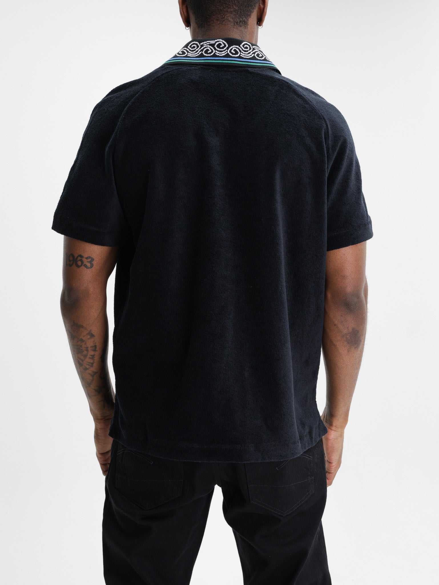 Casablanca Towelling Golfer Black
