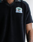 Casablanca Towelling Golfer Black