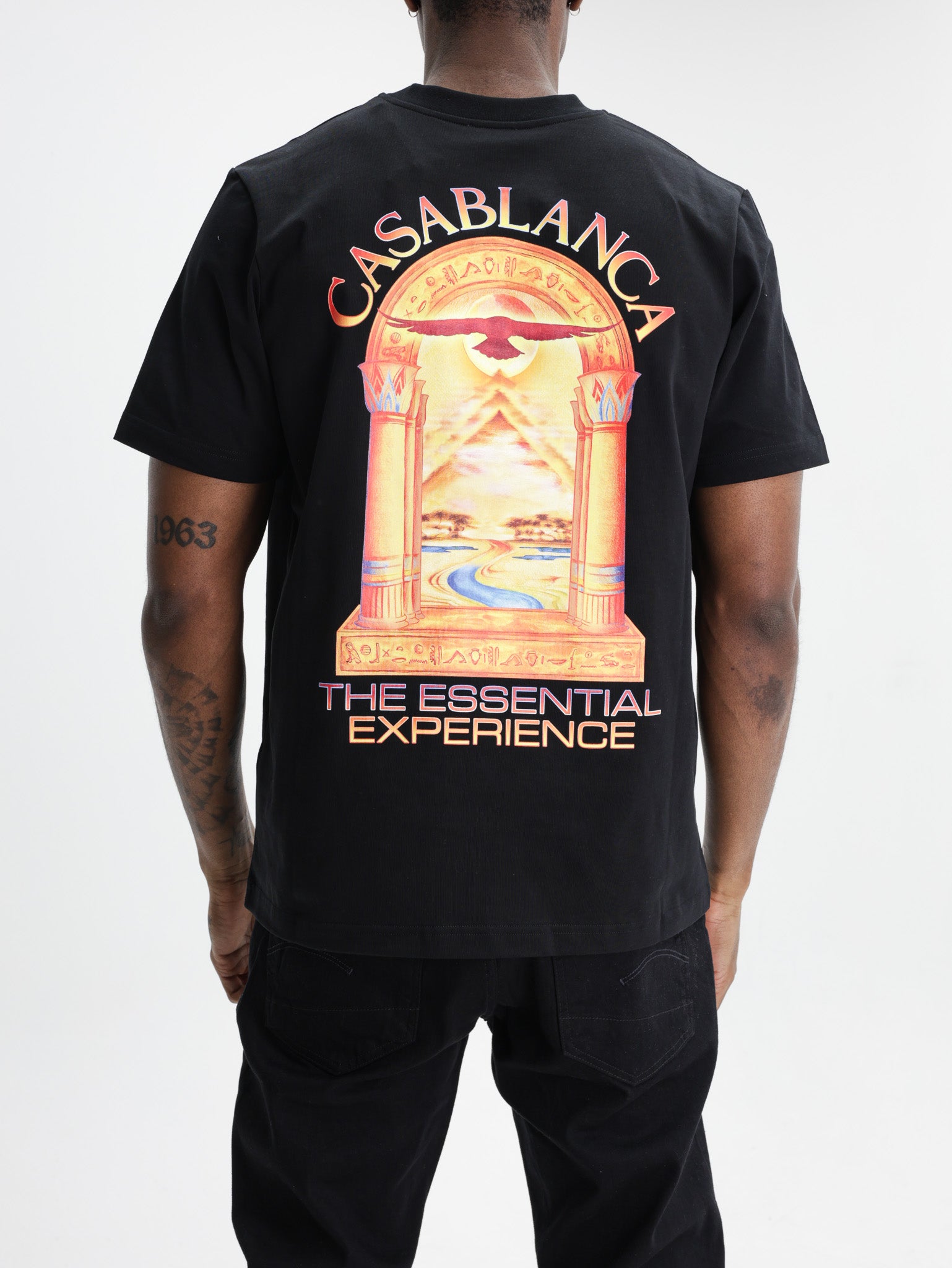 Casablanca Hermons Mirage Arch Printed Classic T-Shirt Black