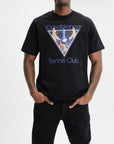 Casablanca Monde Perdu Tennis Club Icon Printed Classic T-Shirt Black