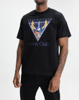 Casablanca Monde Perdu Tennis Club Icon Printed Classic T-Shirt Black