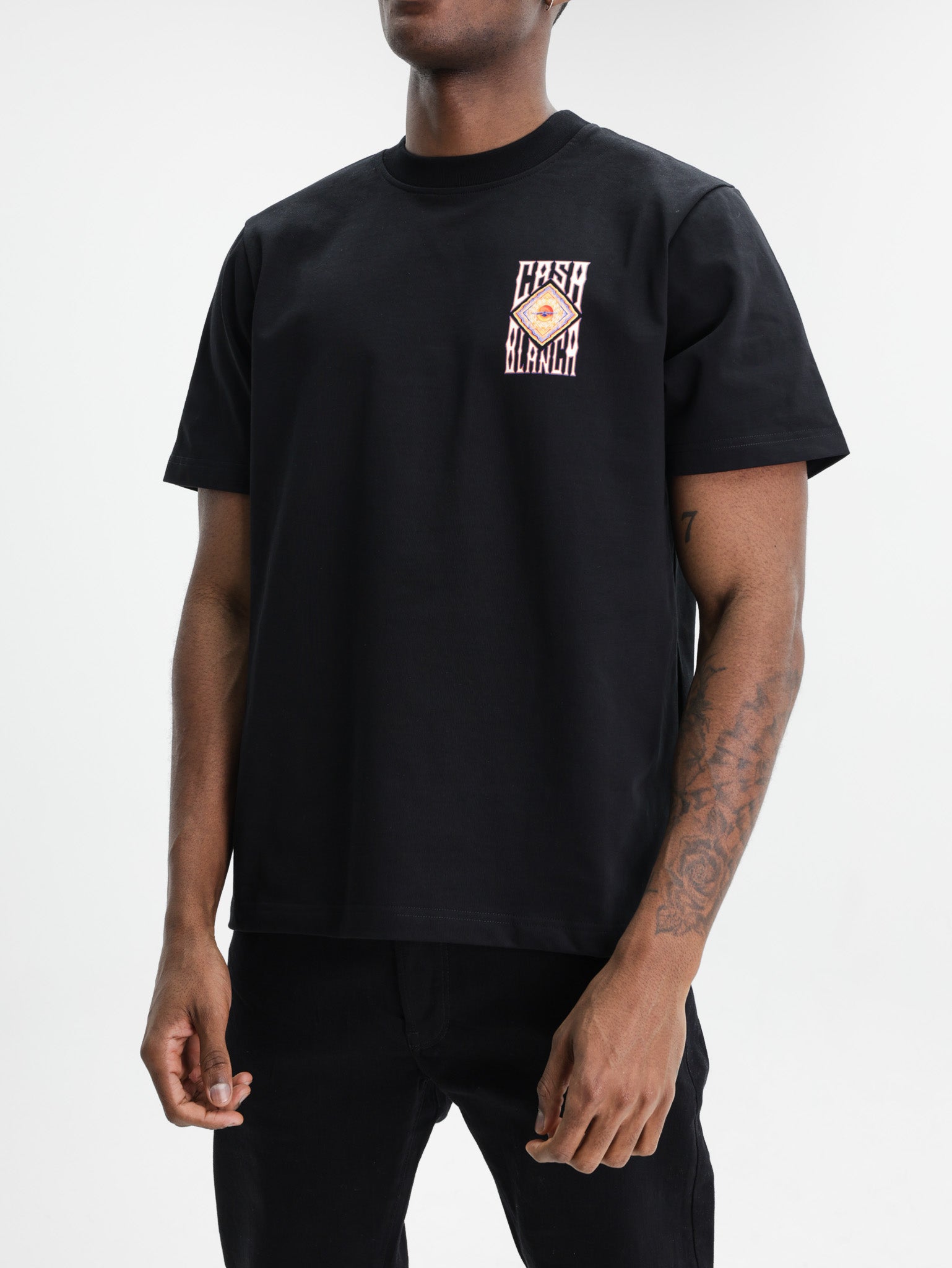 Casablanca Hermons Mirage Printed Classic T-Shirt Black