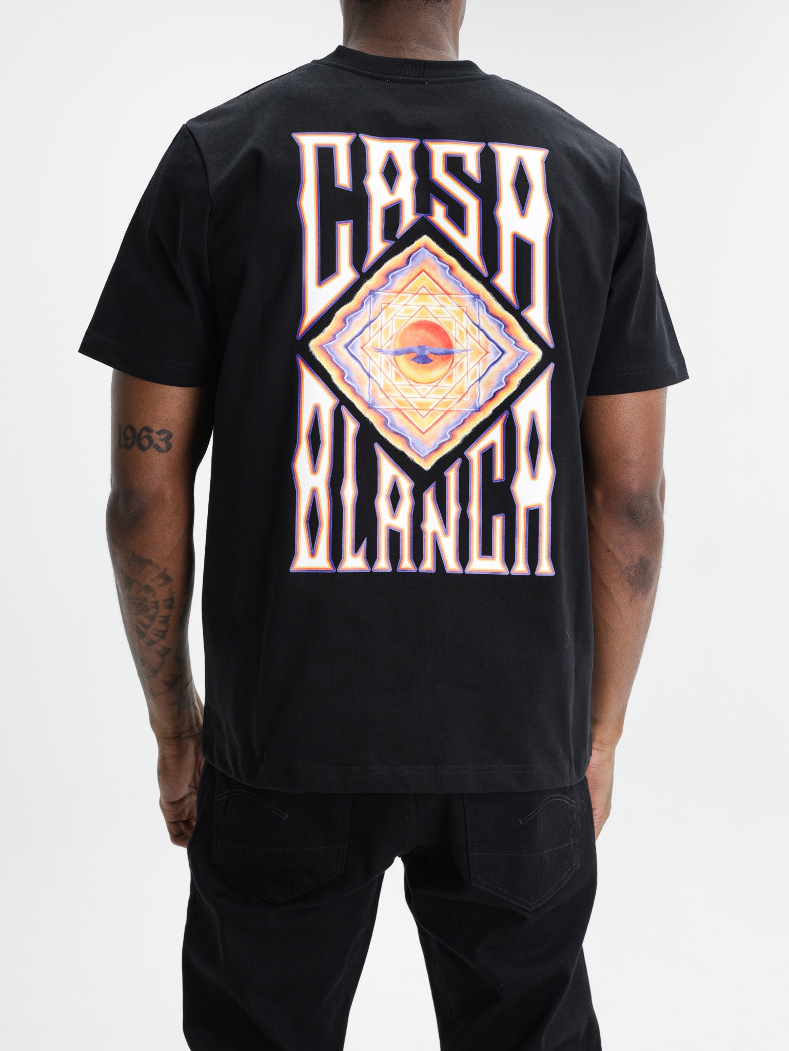 Casablanca Hermons Mirage Printed Classic T-Shirt Black