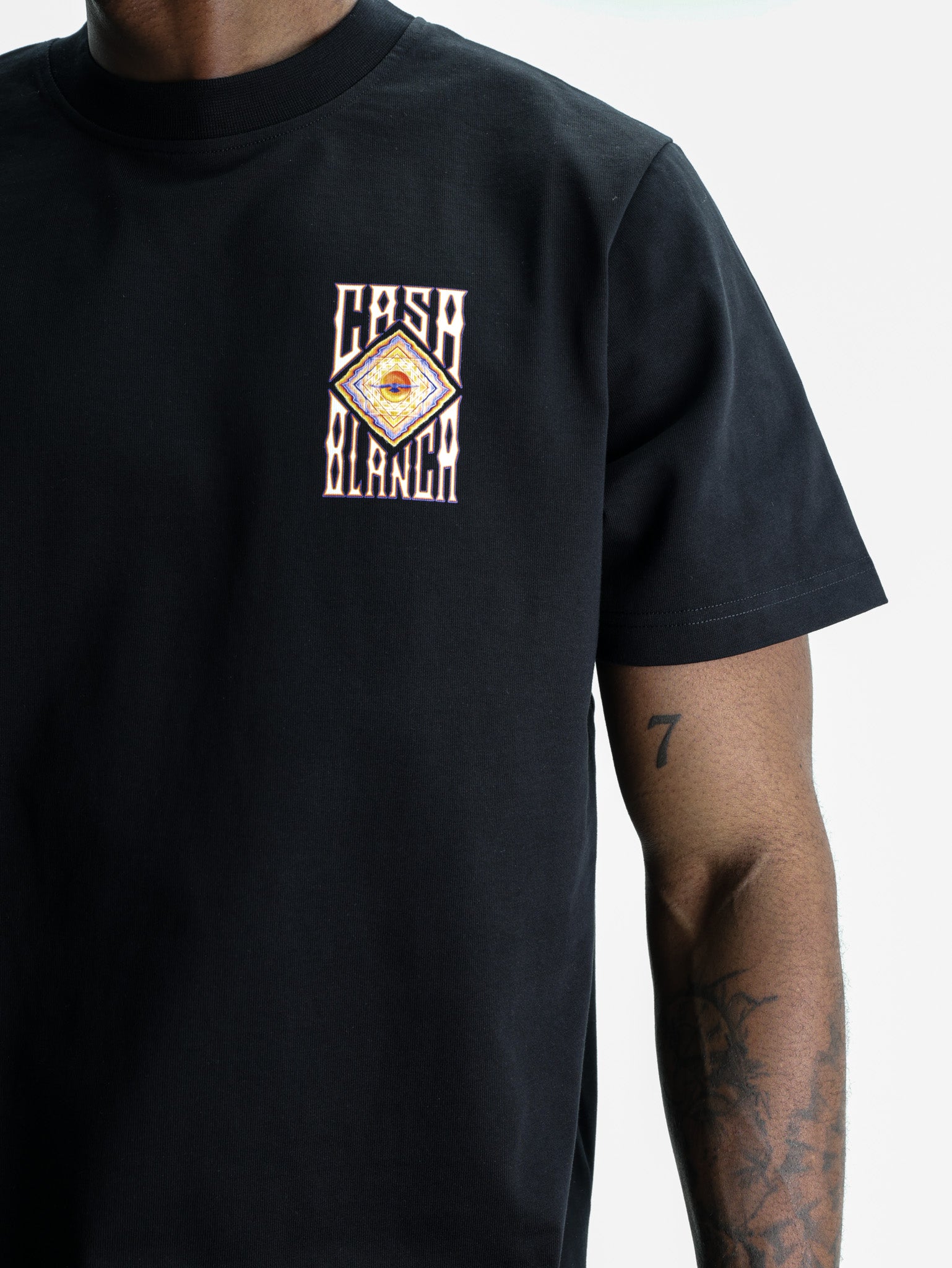 Casablanca Hermons Mirage Printed Classic T-Shirt Black