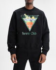 Casablanca Classic Sweatshirt Tennis Club Triangle Black