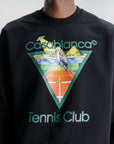 Casablanca Classic Sweatshirt Tennis Club Triangle Black