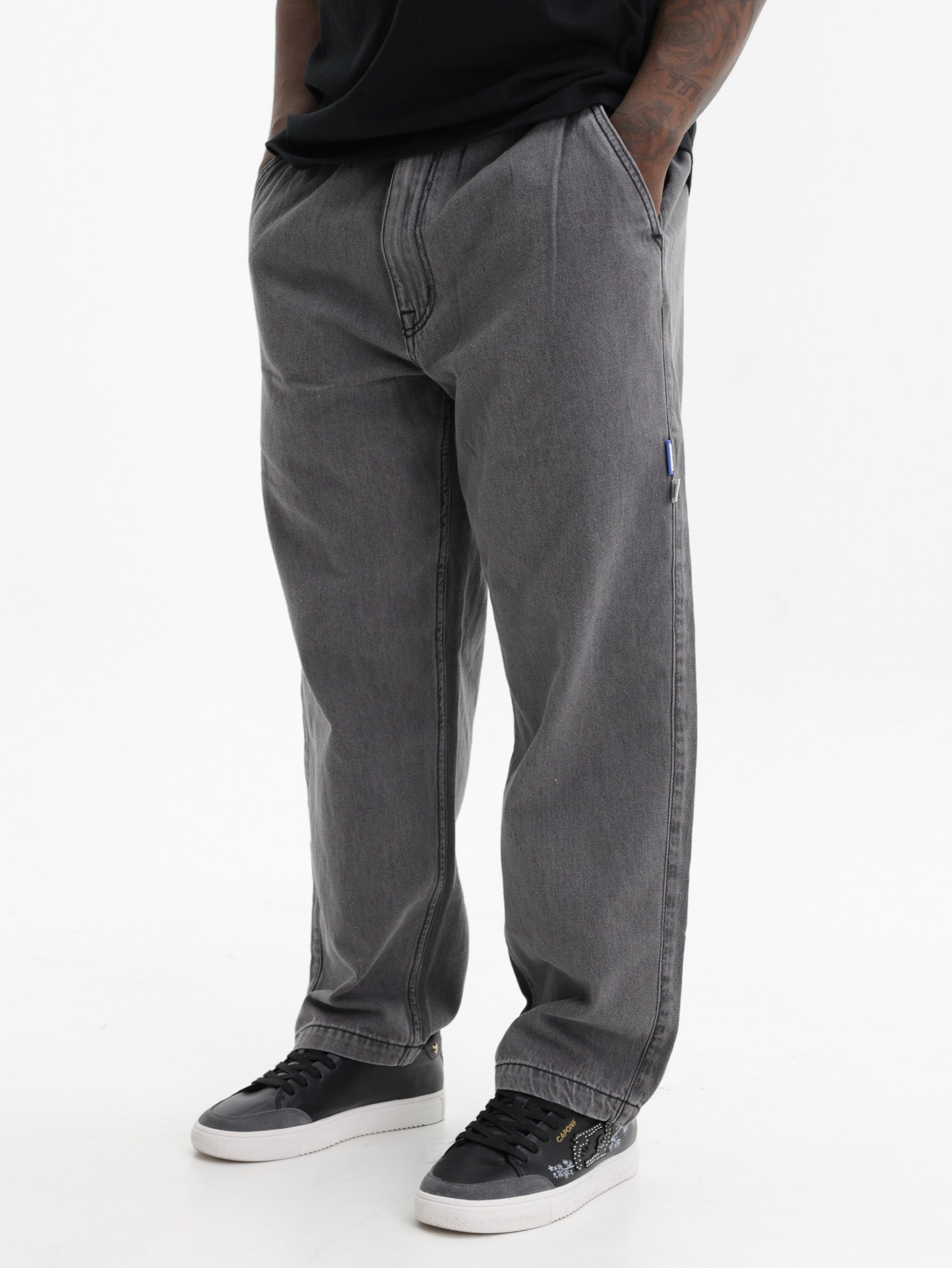 Aape Logo Jeans Grey
