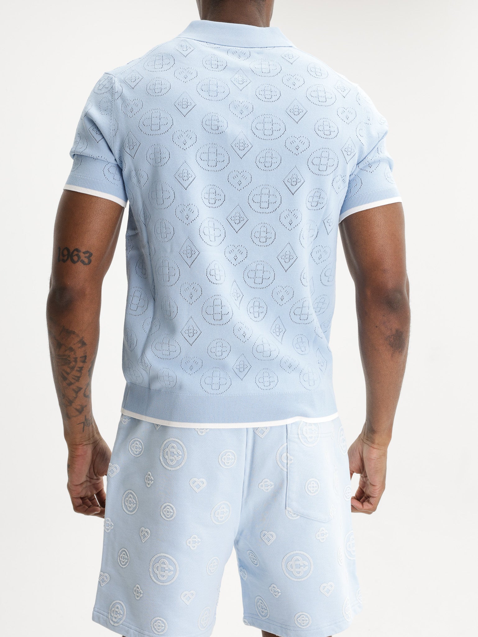Casablanca Pointelle Golfer Blue