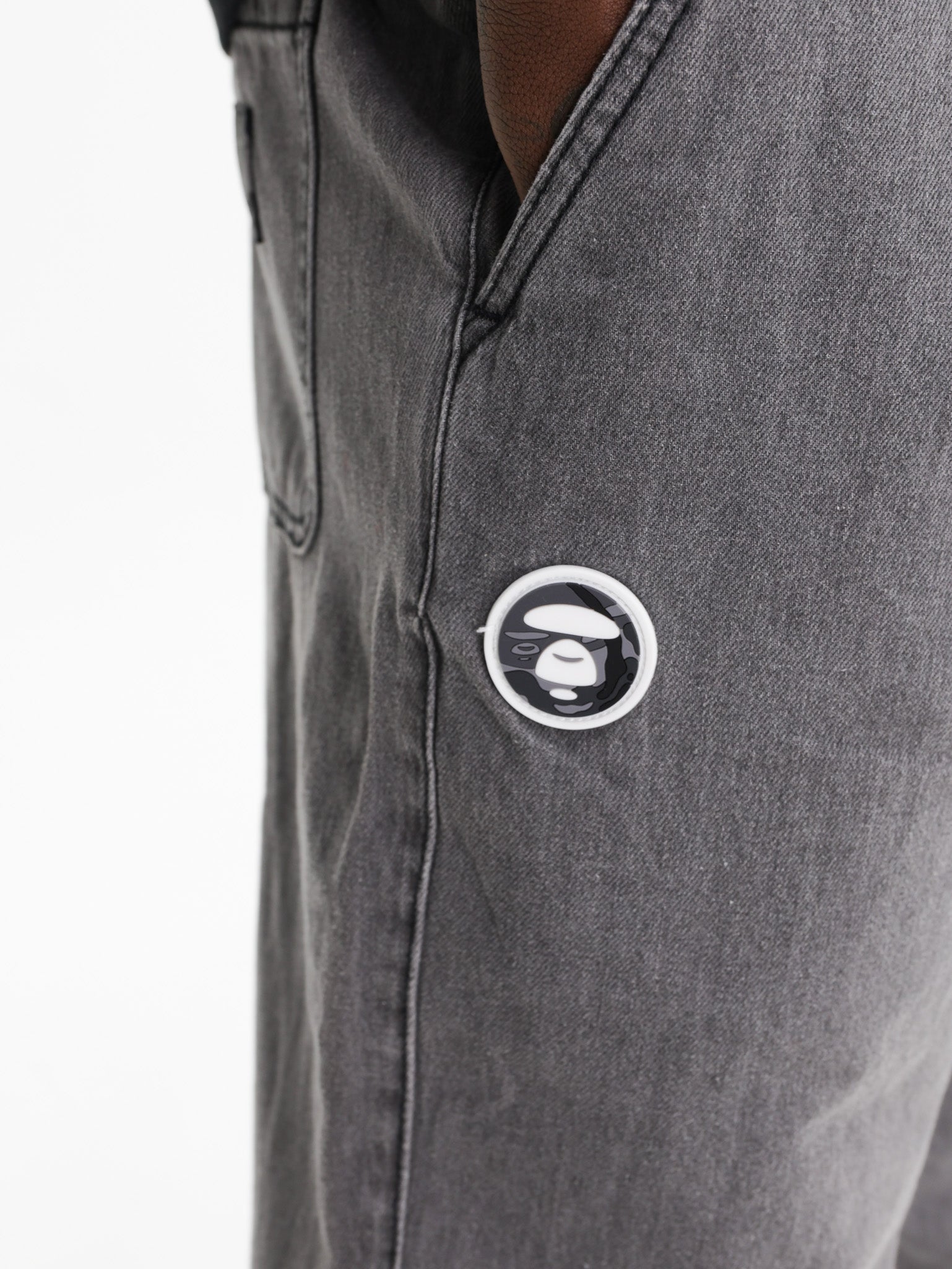 Aape Logo Jeans Grey