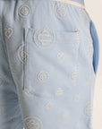 Casablanca Applique Monogram Sweatshort Blue