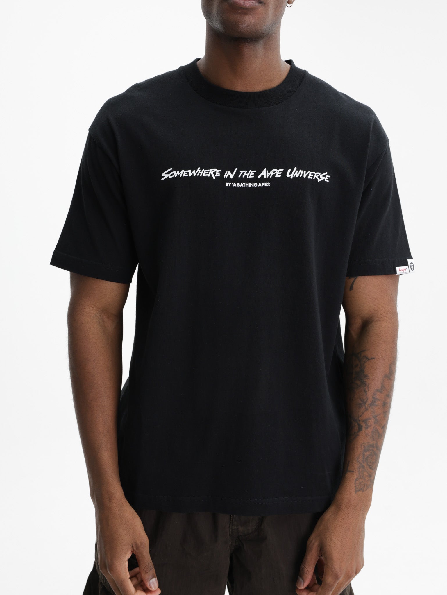 Aape Slogan Tee Black