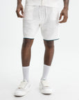 Casablanca Palm Tree Emblem Crochet Shorts White