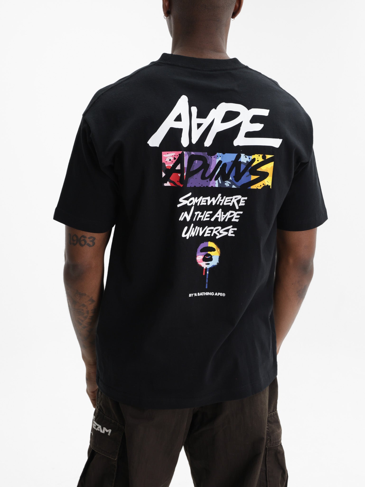 Aape Slogan Tee Black