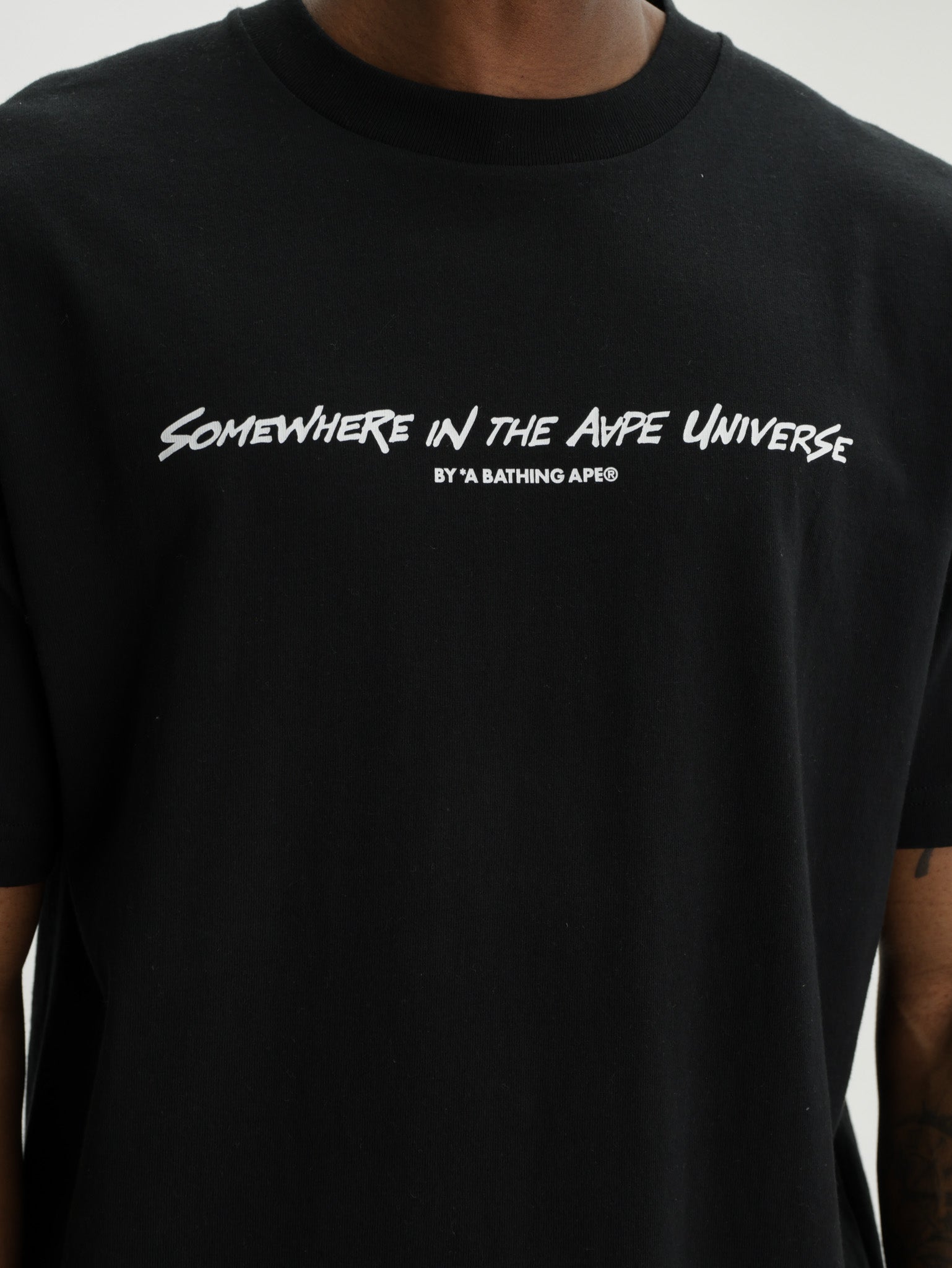 Aape Slogan Tee Black