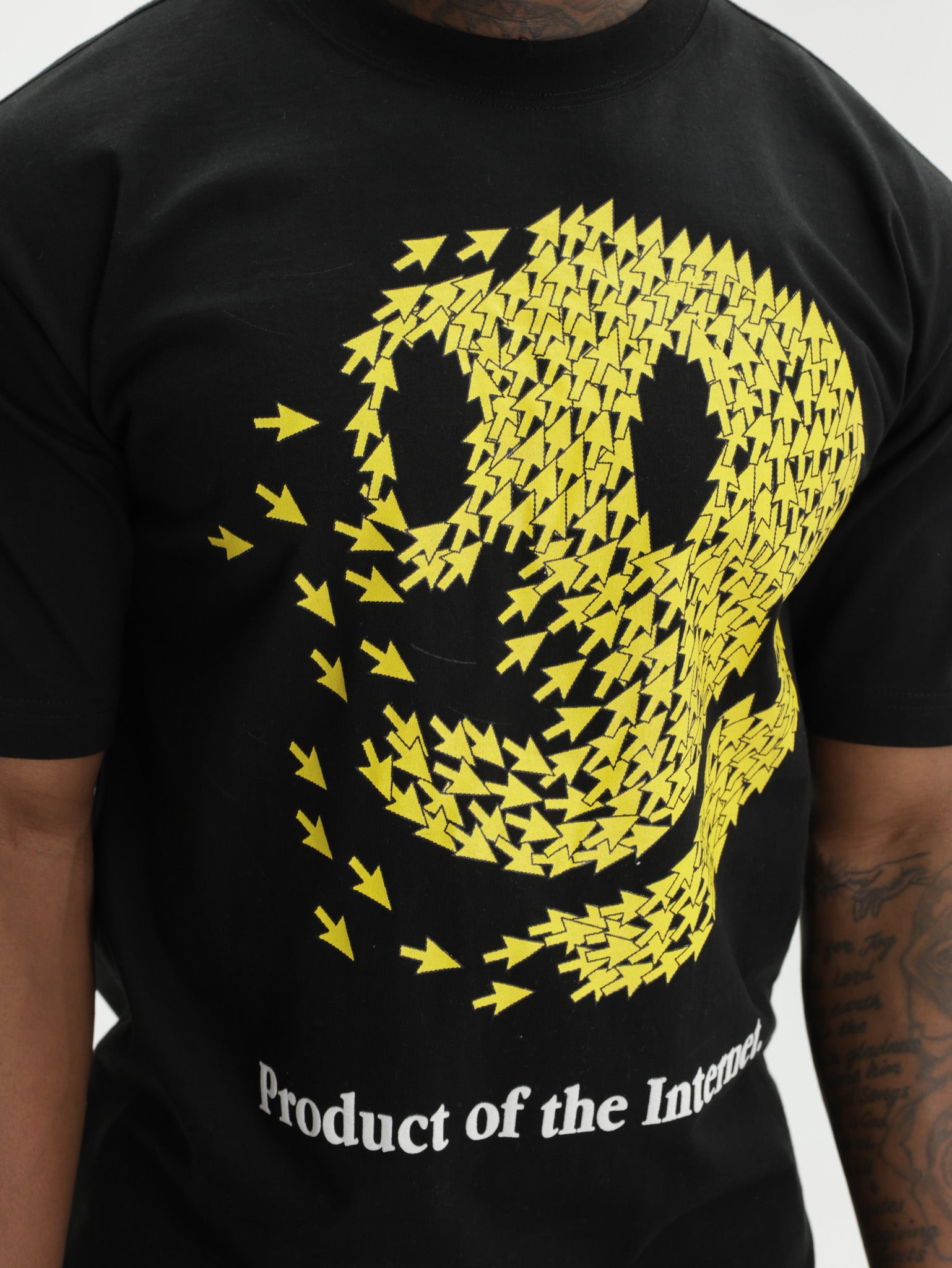 Market T-Shirt Smiley Product Of The Internet Black