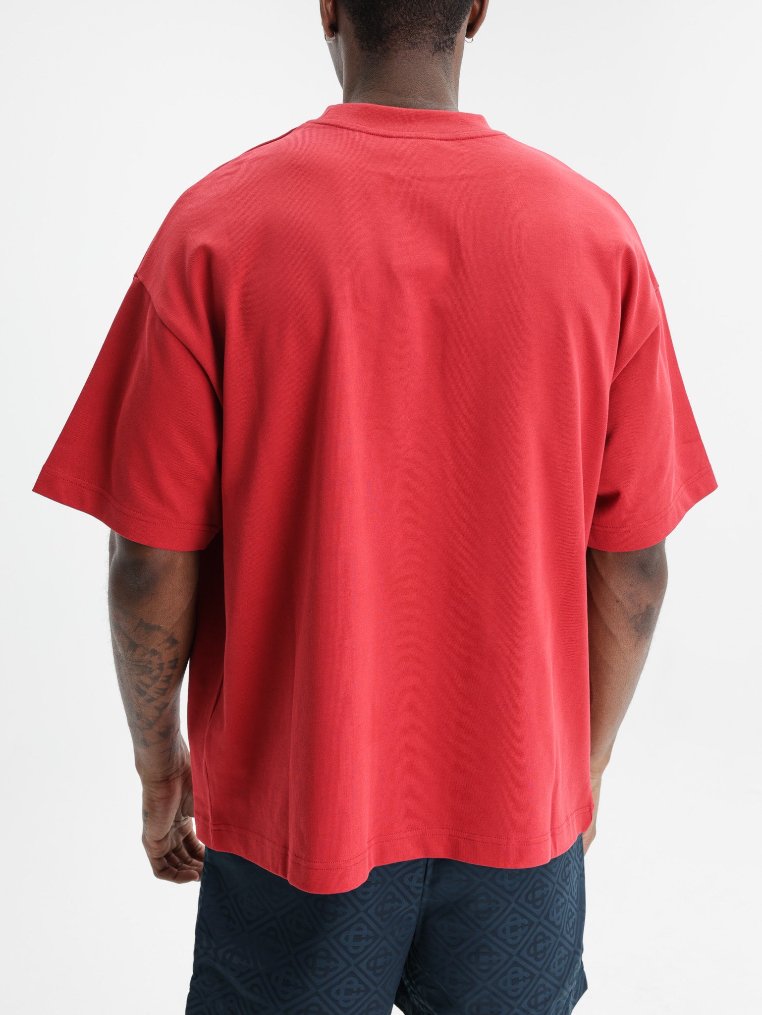 Casablanca Reflective Logo Oversized T-Shirt Red