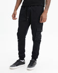 Capone Cargo Sweatpants Double Sided Pockets Black
