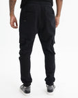 Capone Cargo Sweatpants Double Sided Pockets Black