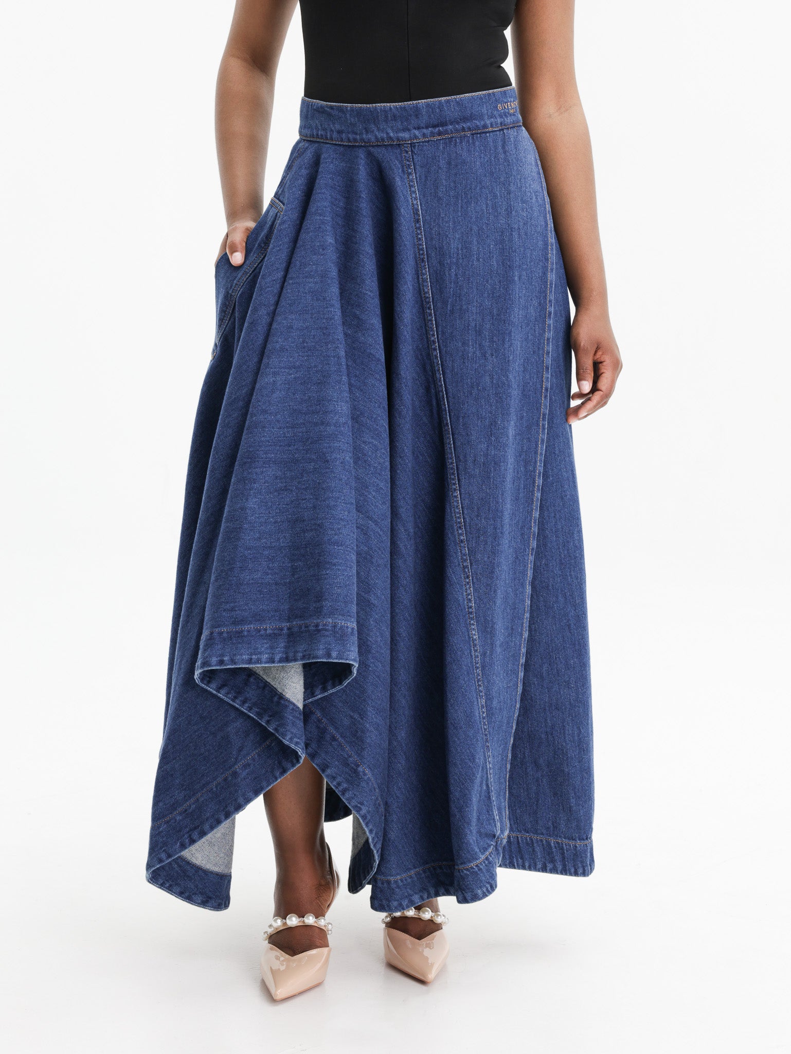 Givenchy Skirts Denim Ruffle Blue