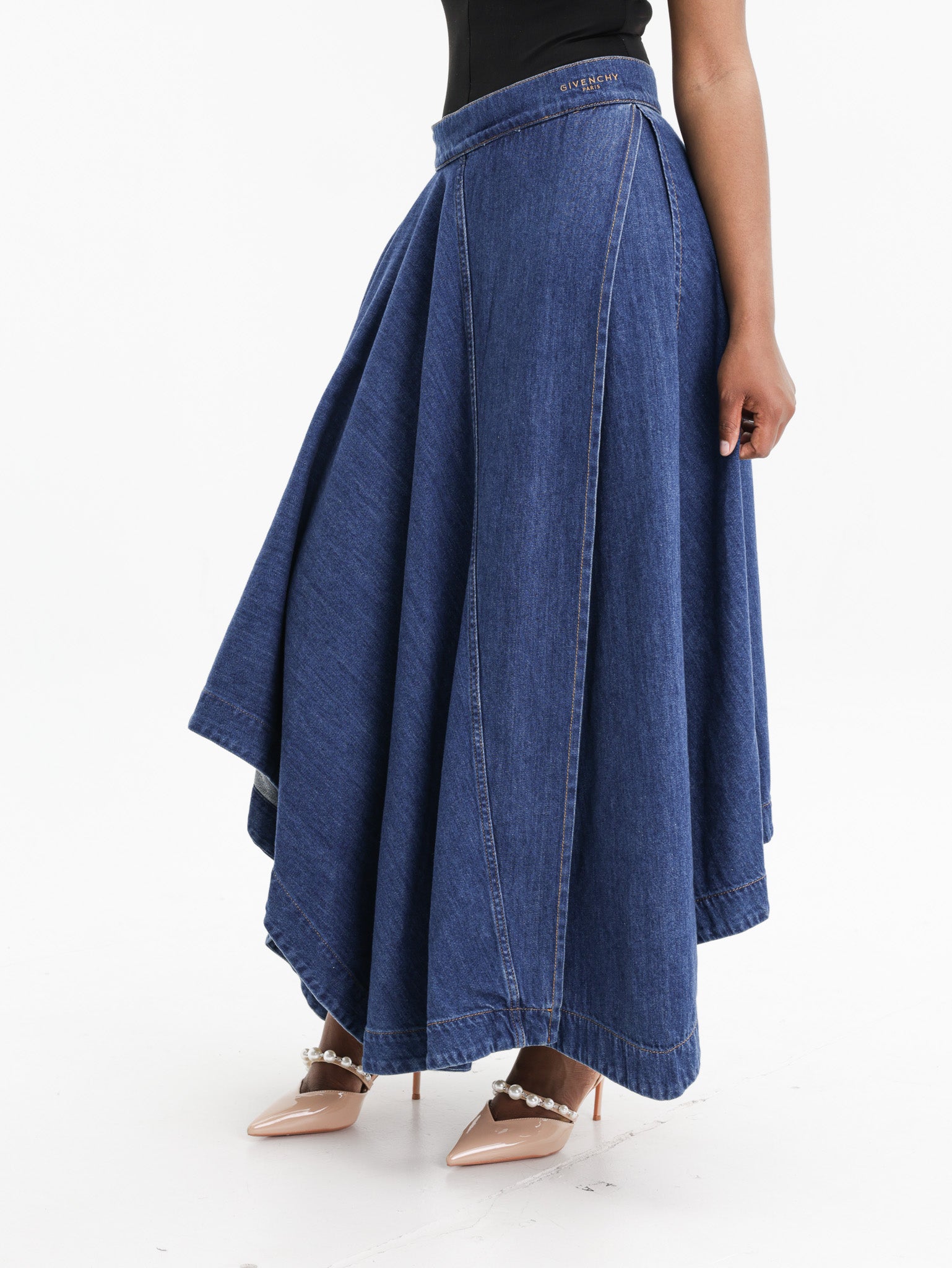 Givenchy Skirts Denim Ruffle Blue