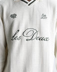 Les Deux Jersey Waffle Ls Football Ivory