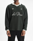 Les Deux Jersey Waffle Ls Football Rosin Green