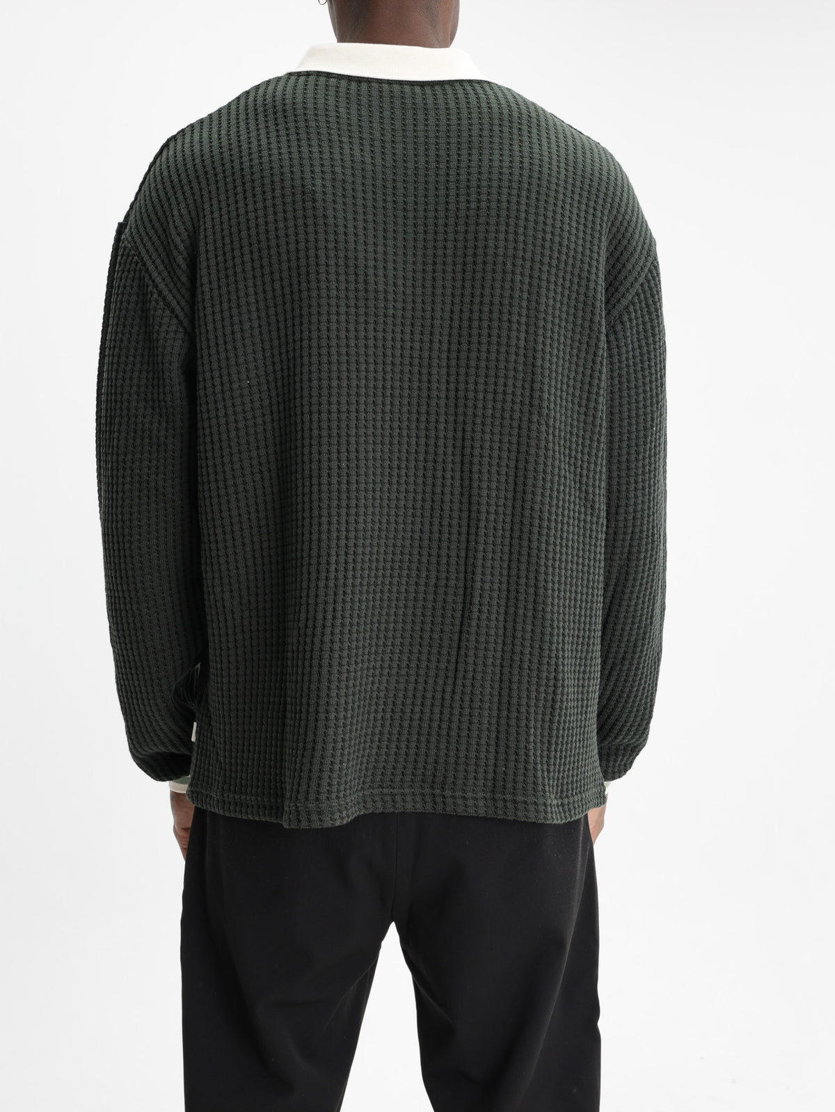 Les Deux Jersey Waffle Ls Football Rosin Green