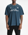 Les Deux Shirt Check Aop Mesh Mediterranean Green