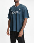 Les Deux Shirt Check Aop Mesh Mediterranean Green