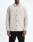 Les Deux Overshirt Twill Wool Ivory