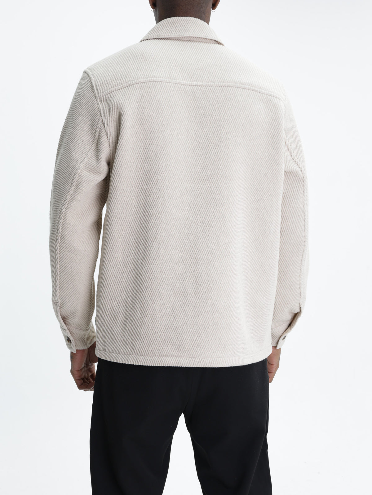 Les Deux Overshirt Twill Wool Ivory