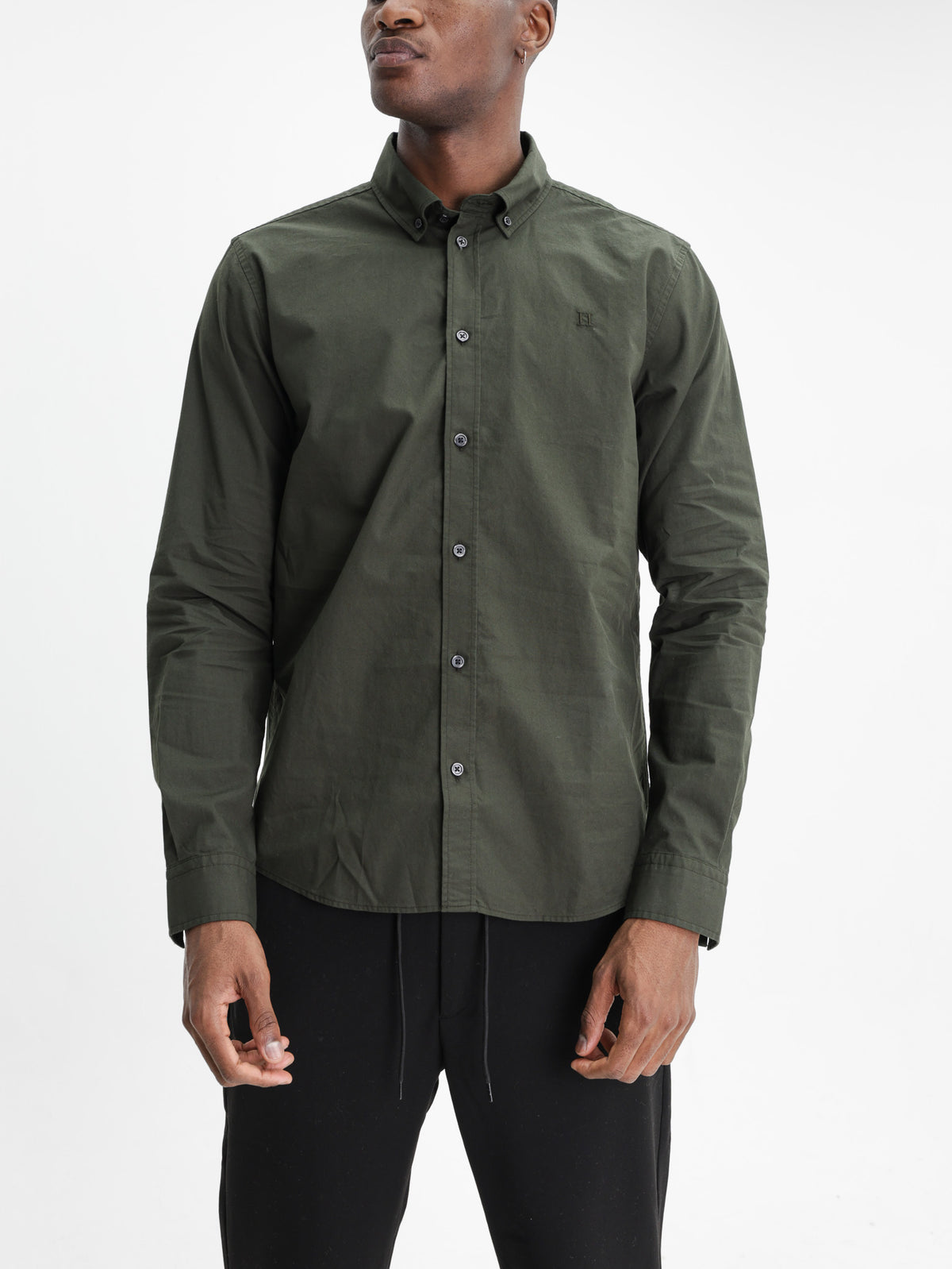 Les Deux Shirt Light Oxford Rosin Green