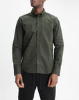 Les Deux Shirt Light Oxford Rosin Green
