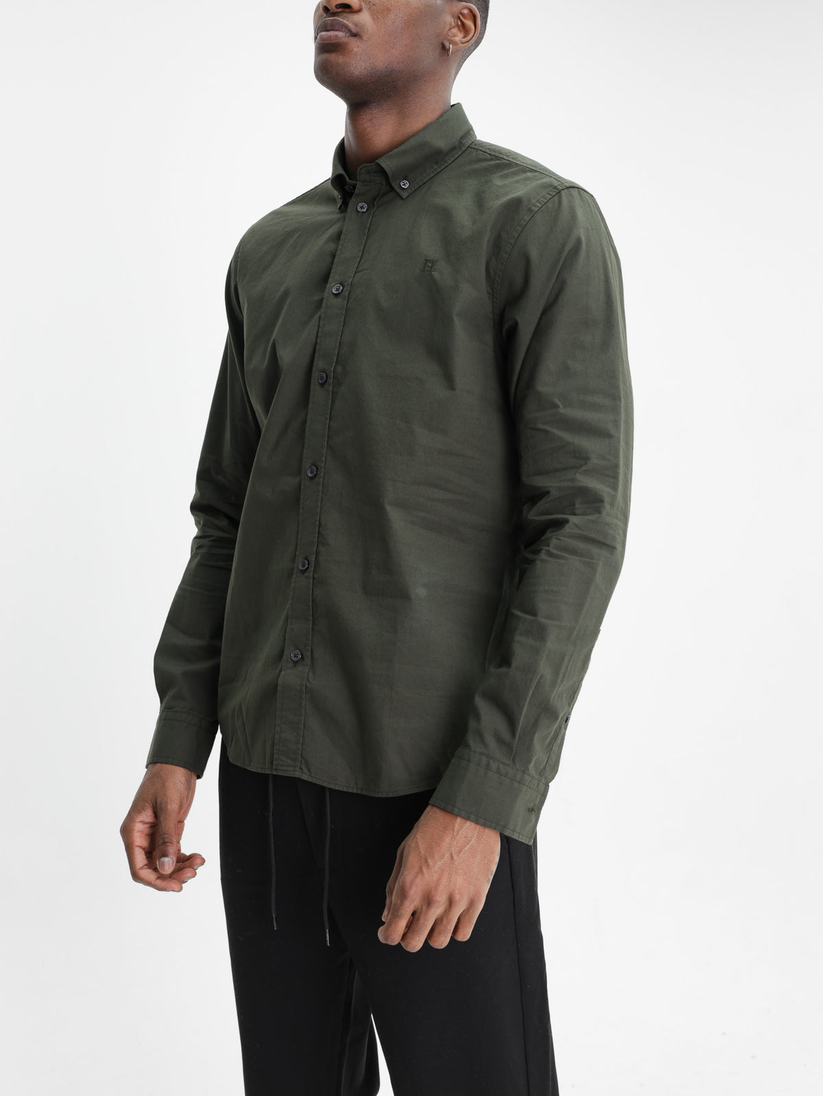 Les Deux Shirt Light Oxford Rosin Green