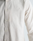 Les Deux Shirt Soft Flannel Oyster Gray White