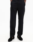 Comme Des Garcons Pants Studded Tapered Leg Black