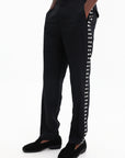 Comme Des Garcons Pants Studded Tapered Leg Black