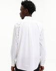 Comme Des Garcons Shirt Studded Button Up White