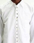 Comme Des Garcons Shirt Studded Button Up White