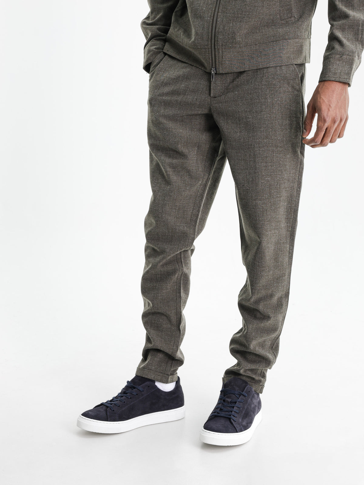Les Deux Suit Pants Como Olive Night