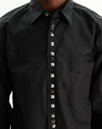 Comme Des Garcons Shirt Studded Button Up Black