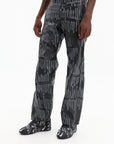 Comme Des Garcons Pants Side Full Zipped Button  Black-Grey