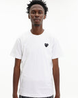 Comme Des Garcons T-Shirt Play Rhinestone Heart White