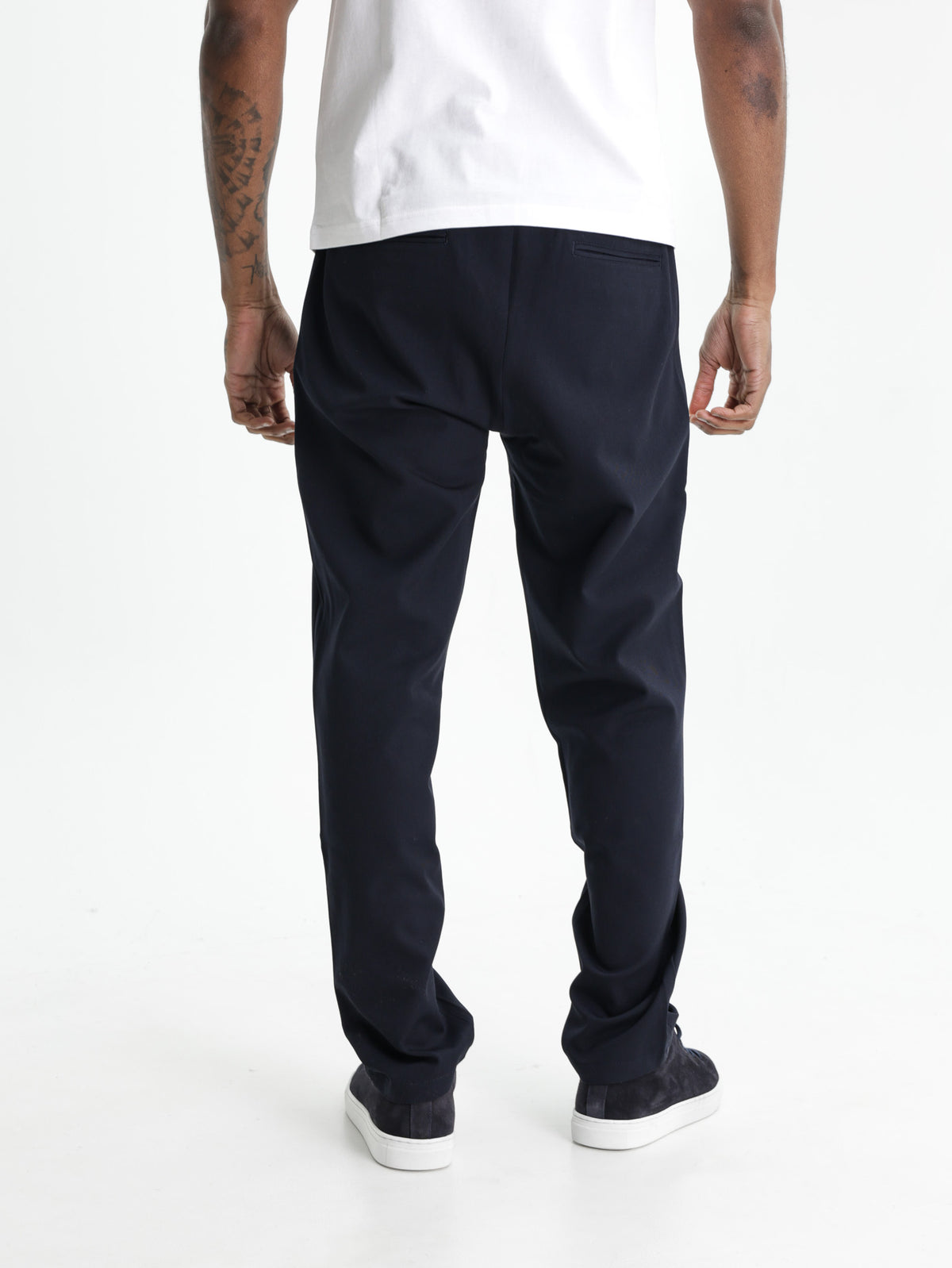 Les Deux Pants Como Tapered Drawstring Navy